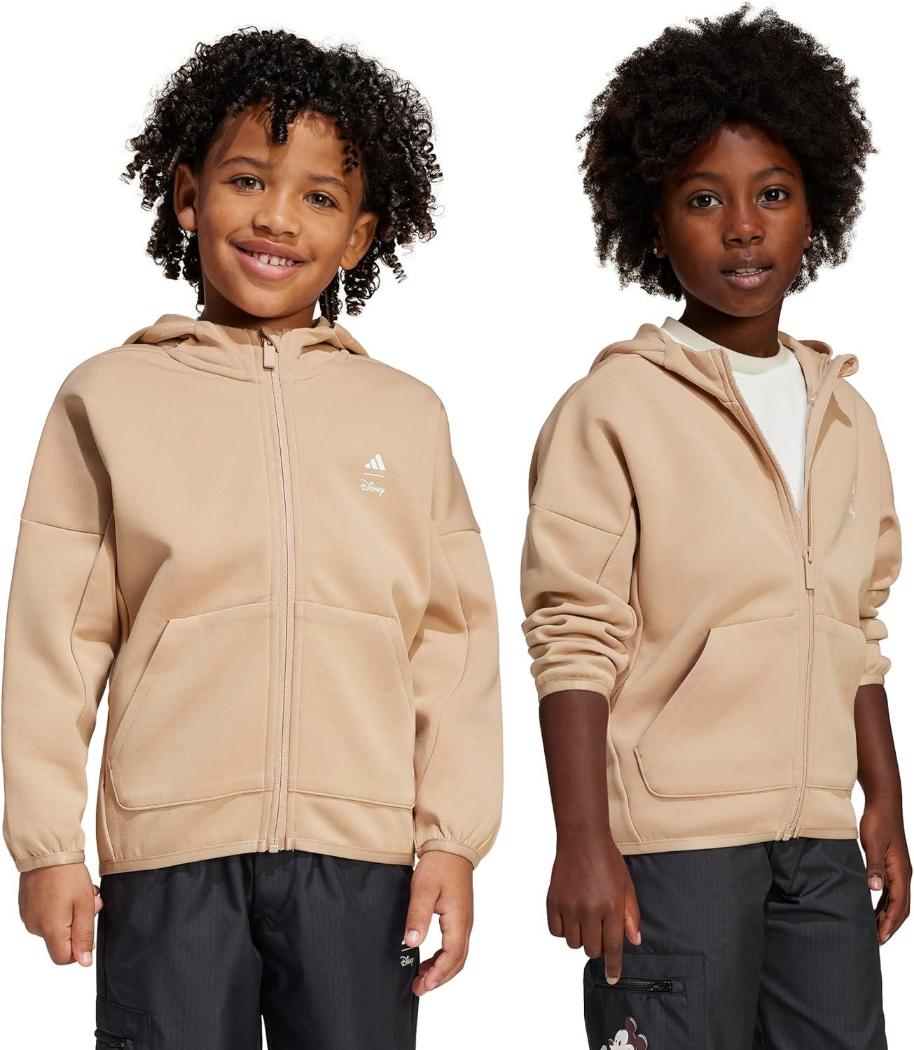 imageadidas Kids Disney Mickey Mouse Hooded Track TopWarm SandstoneOff White