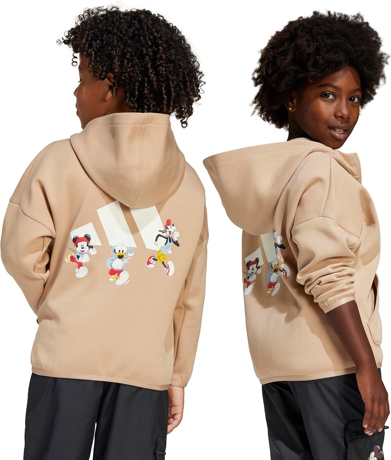 imageadidas Kids Disney Mickey Mouse Hooded Track TopWarm SandstoneOff White