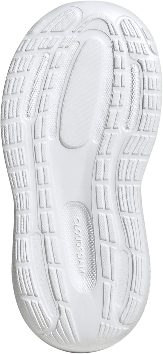 imageadidas Kids Run Falcon 5 Elastic Lace ampamp Strap ShoeBlackWhiteLucid Red