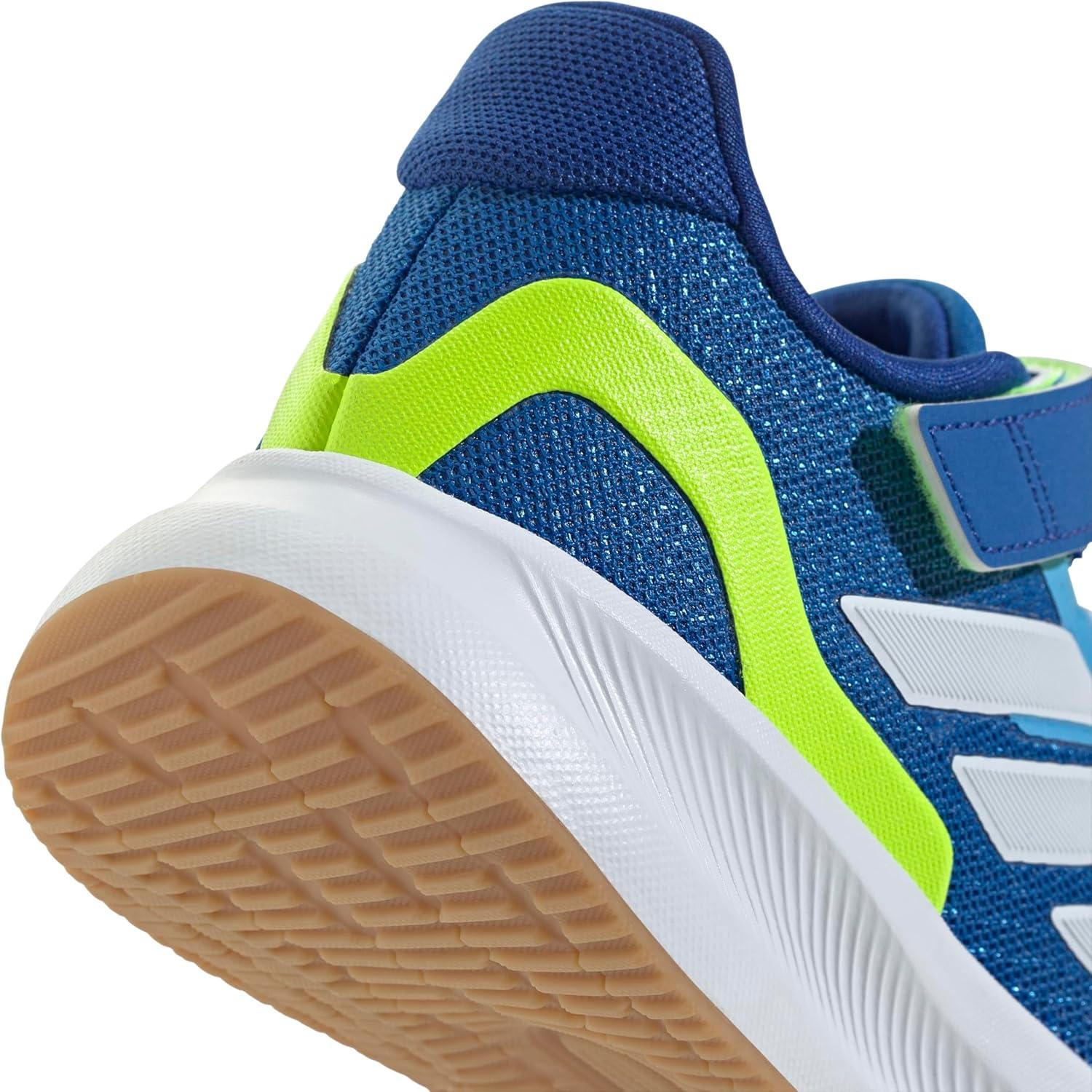 imageadidas Kids Run Falcon 5 Elastic Lace ampamp Strap ShoeBright RoyalWhiteLucid Lemon