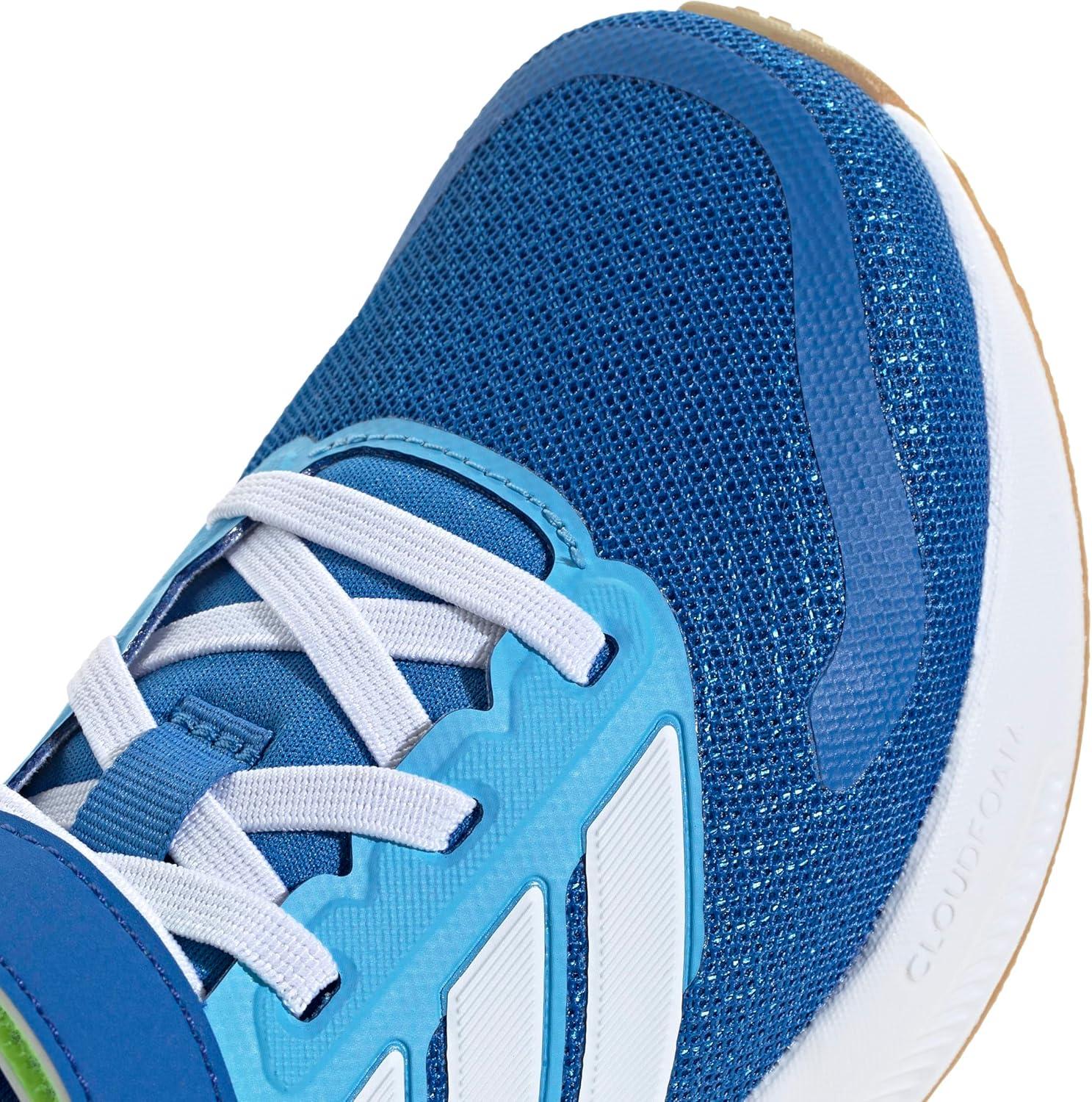 imageadidas Kids Run Falcon 5 Elastic Lace ampamp Strap ShoeBright RoyalWhiteLucid Lemon