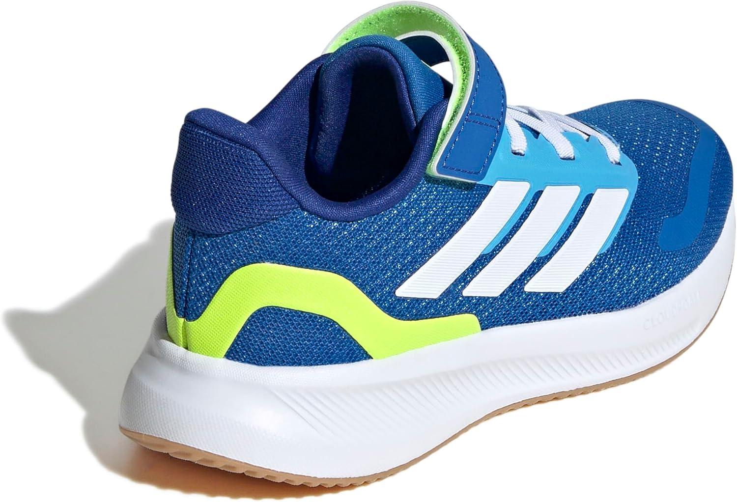 imageadidas Kids Run Falcon 5 Elastic Lace ampamp Strap ShoeBright RoyalWhiteLucid Lemon