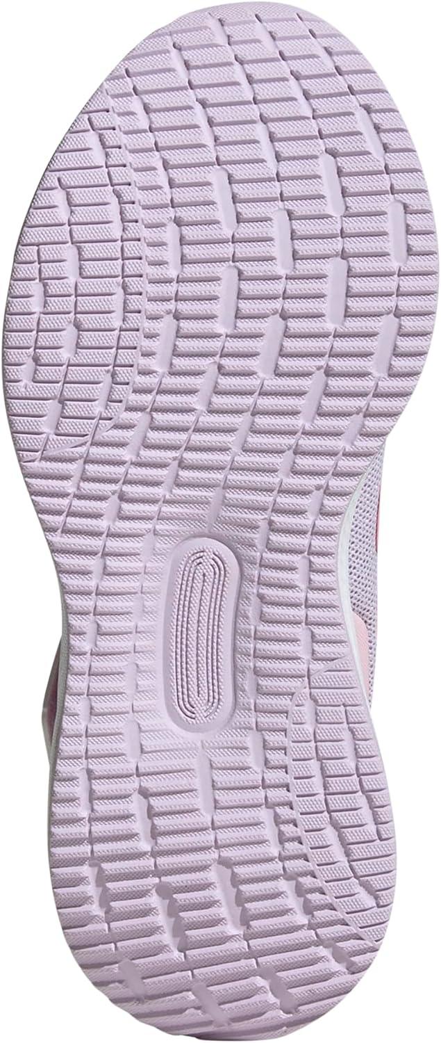 imageadidas Kids Run Falcon 5 Elastic Lace ampamp Strap ShoeIce LavenderWhiteClear Pink