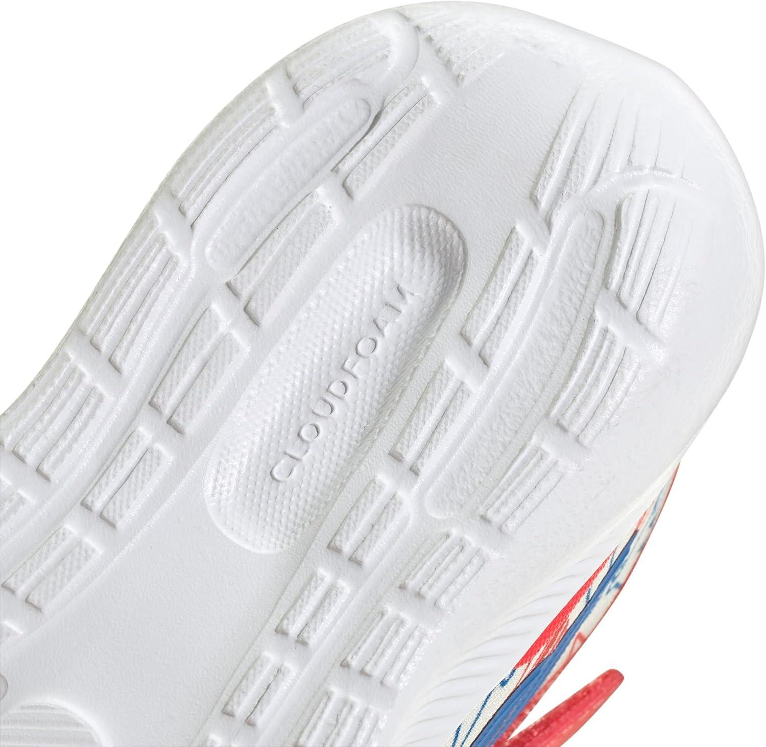 imageadidas Kids Run Falcon 5 Elastic Lace ampamp Strap ShoeOff WhiteBright RoyalSemi Lucid Red