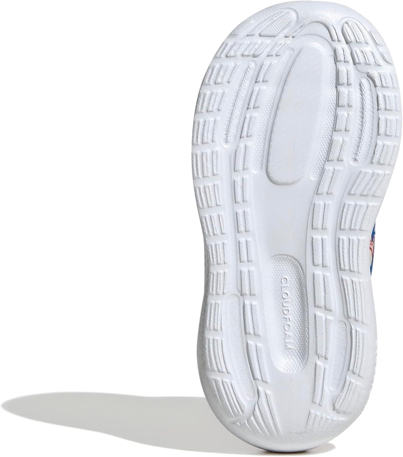 imageadidas Kids Run Falcon 5 Elastic Lace ampamp Strap ShoeOff WhiteBright RoyalSemi Lucid Red