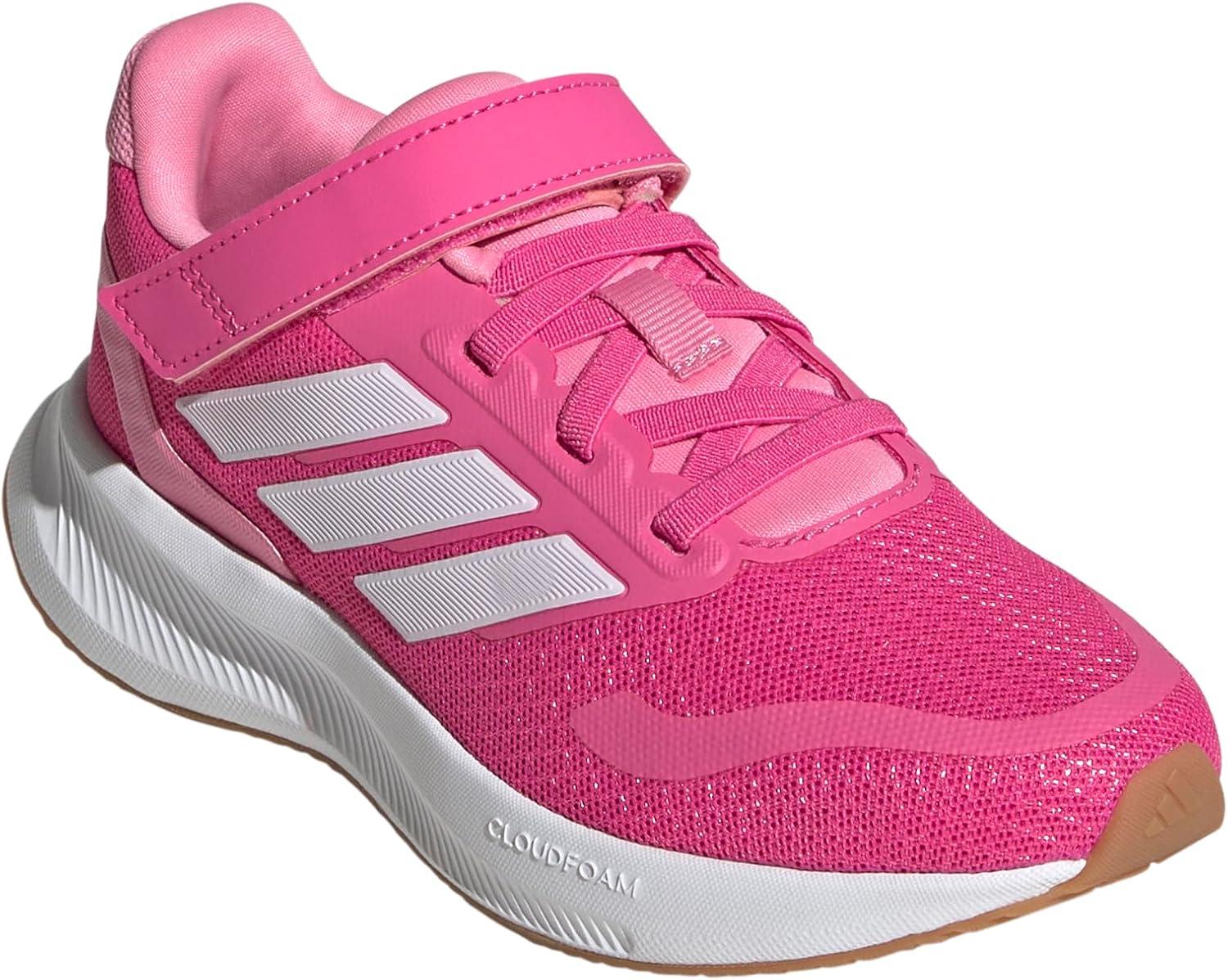 imageadidas Kids Run Falcon 5 Elastic Lace ampamp Strap ShoePulse MagentaWhiteBliss Pink