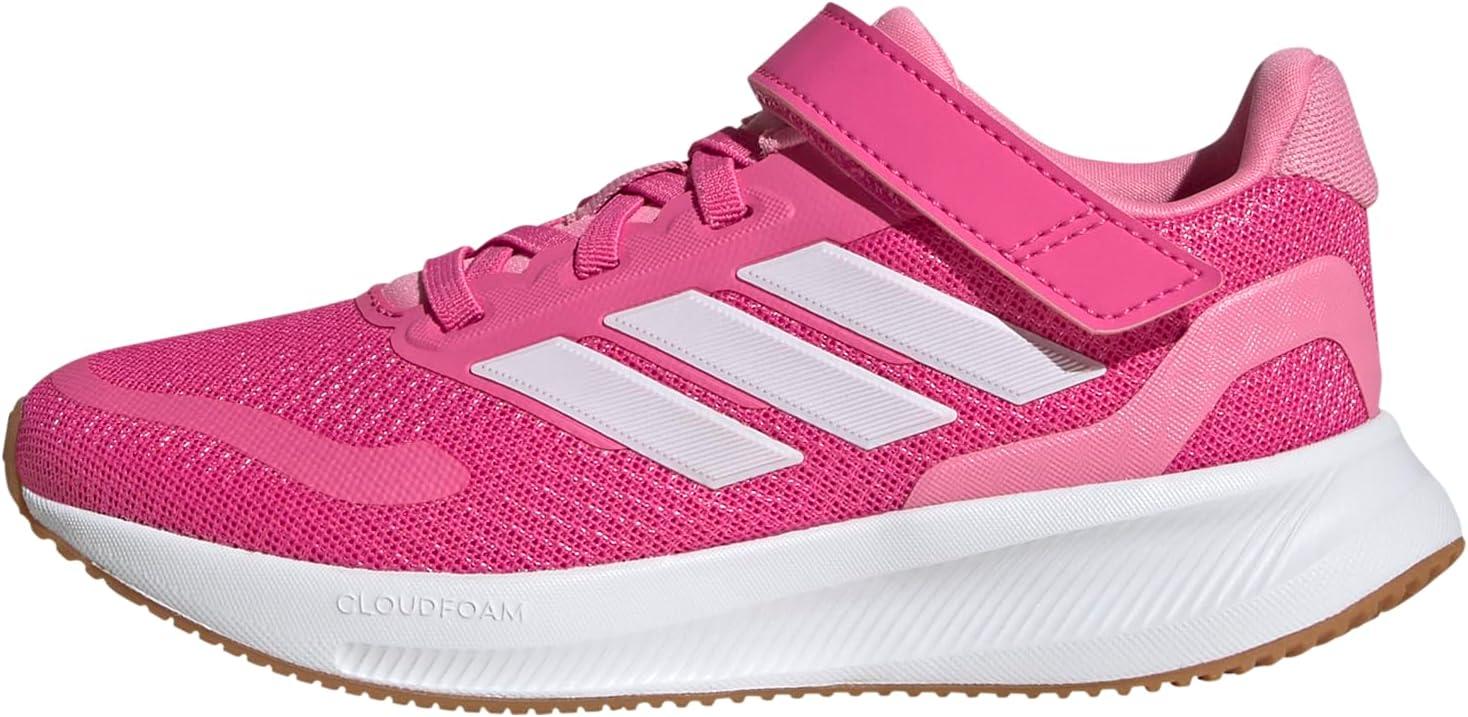 imageadidas Kids Run Falcon 5 Elastic Lace ampamp Strap ShoePulse MagentaWhiteBliss Pink