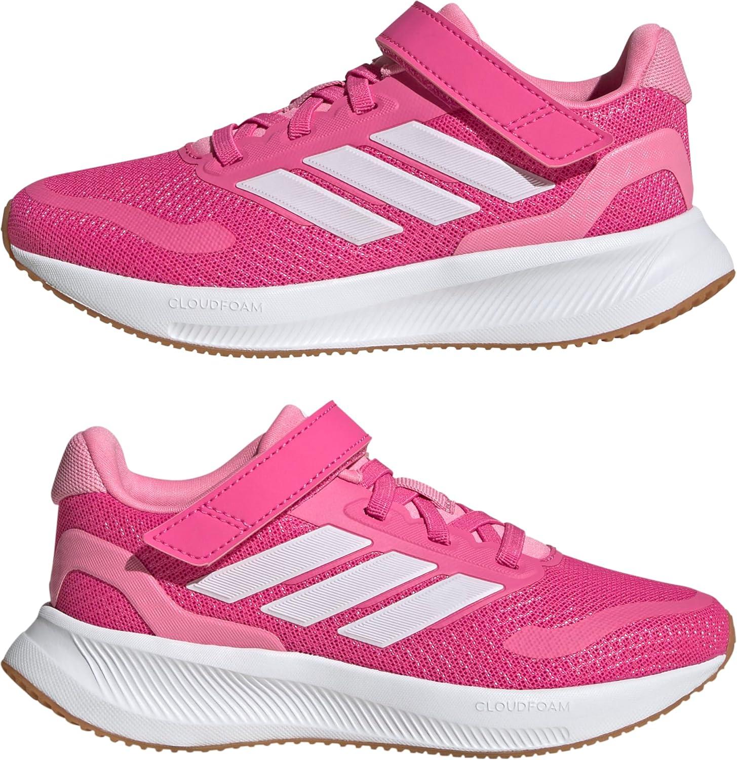 imageadidas Kids Run Falcon 5 Elastic Lace ampamp Strap ShoePulse MagentaWhiteBliss Pink