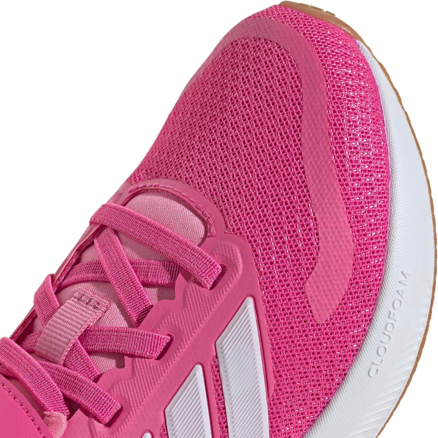 imageadidas Kids Run Falcon 5 Elastic Lace ampamp Strap ShoePulse MagentaWhiteBliss Pink