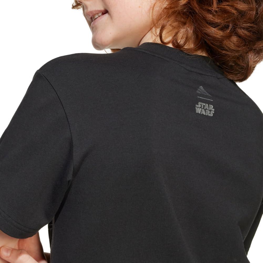 imageadidas Kids Star Wars Mandalorian Graphic TShirtBlackIron Metallic