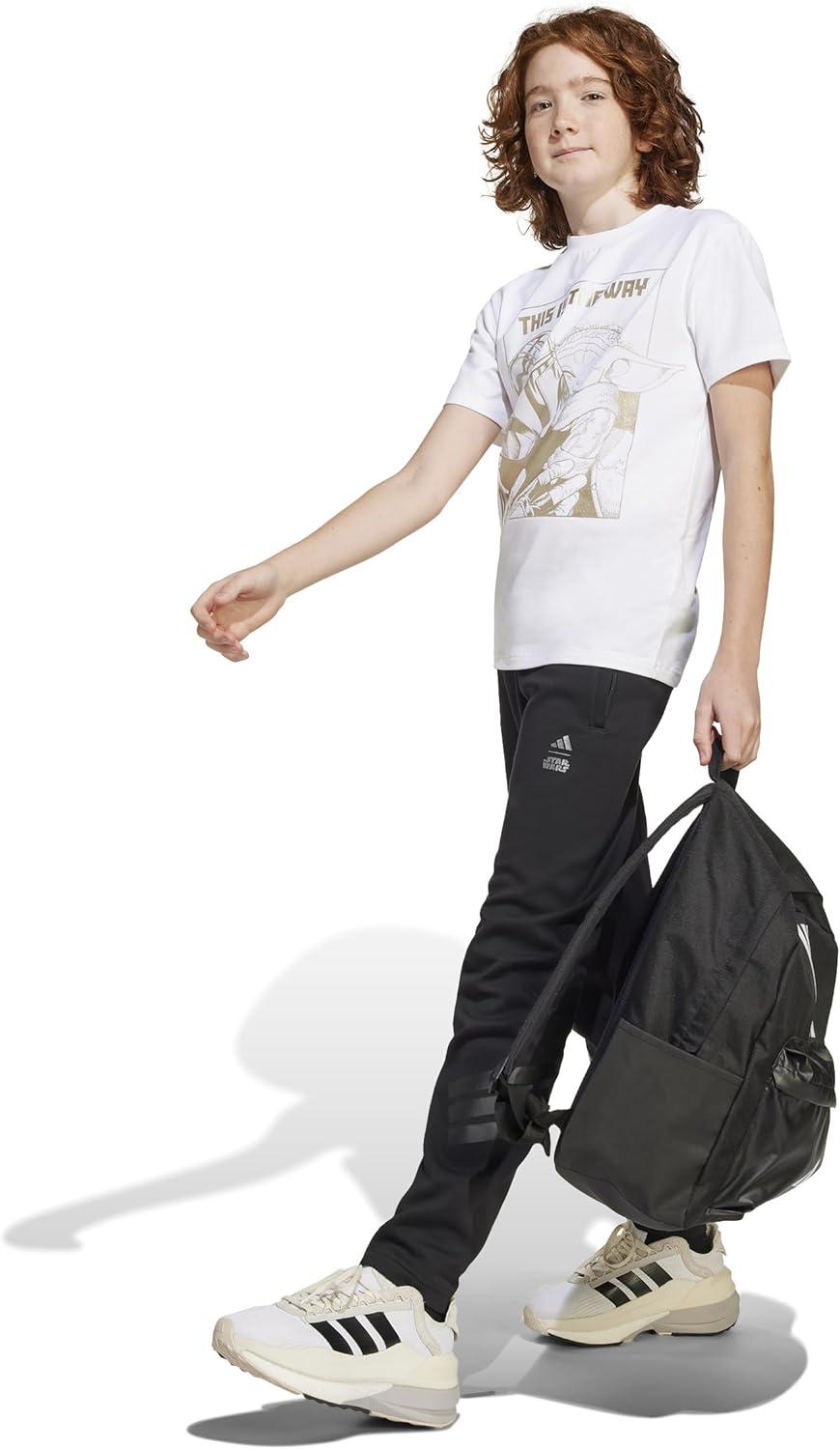 imageadidas Kids Star Wars Mandalorian Graphic TShirtWhiteCyber Metallic