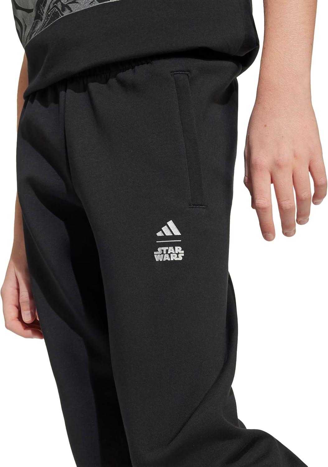 imageadidas Kids Star Wars Mandalorian PantsBlackIron Metallic
