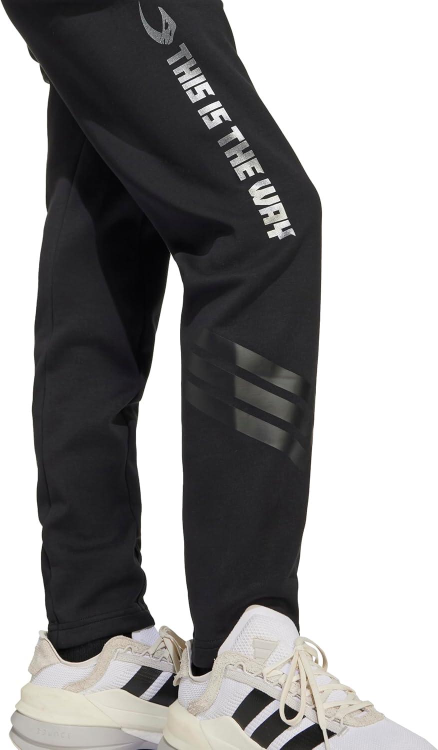 imageadidas Kids Star Wars Mandalorian PantsBlackIron Metallic