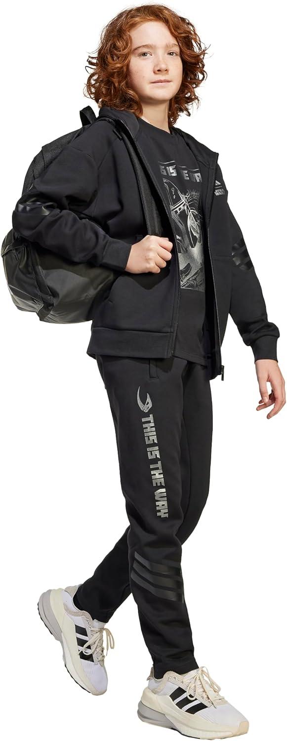 imageadidas Kids Star Wars Mandalorian PantsBlackIron Metallic