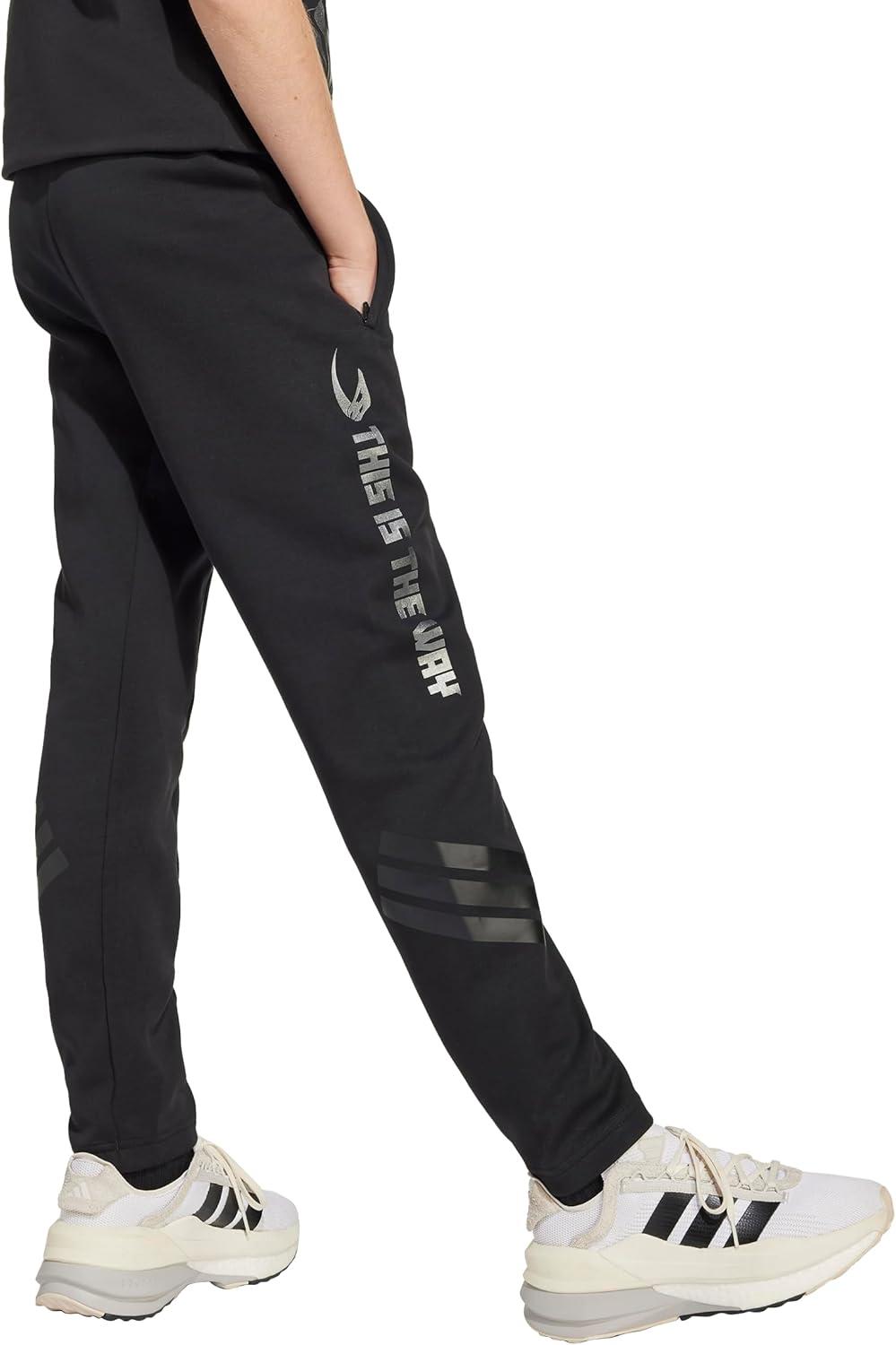 imageadidas Kids Star Wars Mandalorian PantsBlackIron Metallic