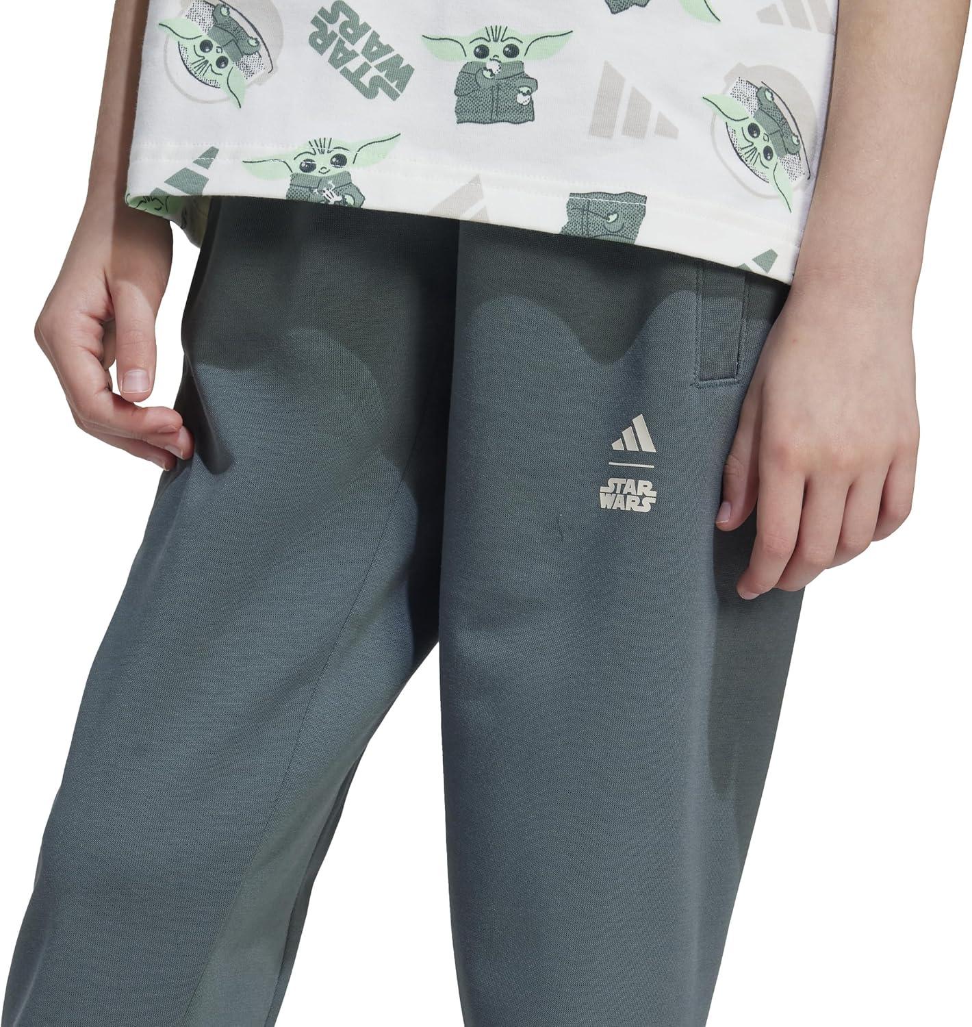 imageadidas Kids Star Wars Mandalorian PantsIvyCyber Metallic