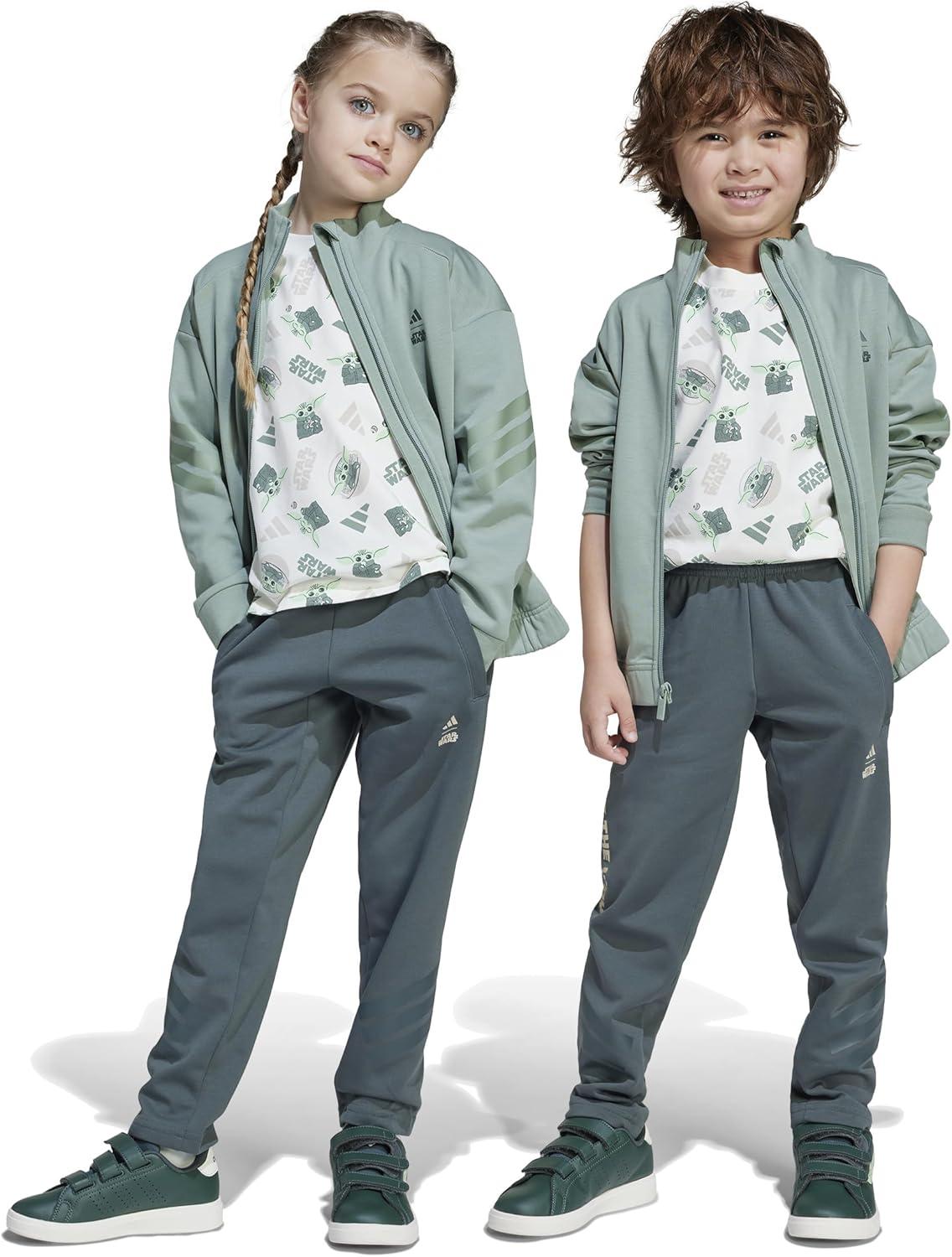 imageadidas Kids Star Wars Mandalorian PantsIvyCyber Metallic