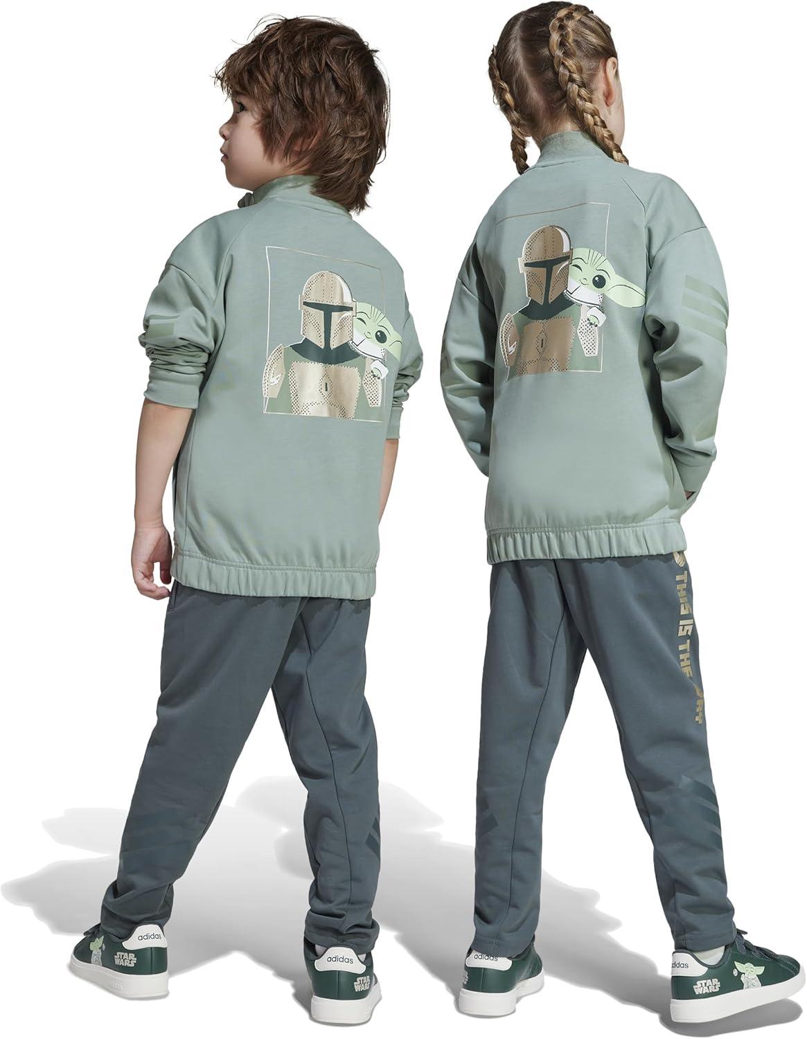 imageadidas Kids Star Wars Mandalorian PantsIvyCyber Metallic