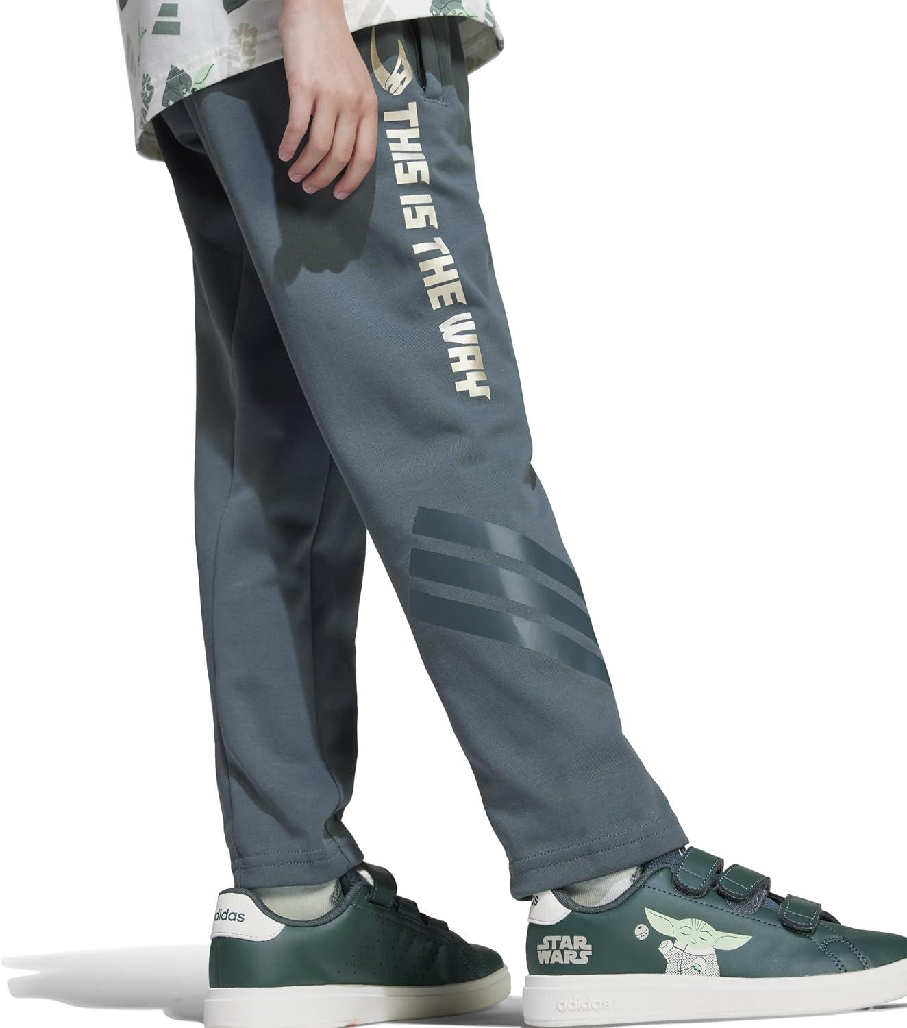 imageadidas Kids Star Wars Mandalorian PantsIvyCyber Metallic