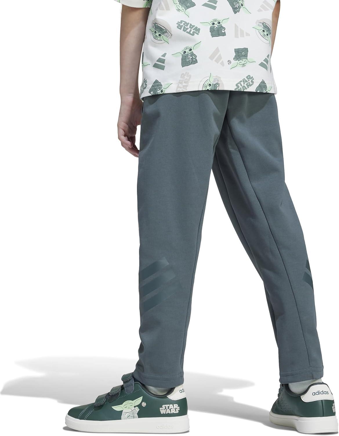 imageadidas Kids Star Wars Mandalorian PantsIvyCyber Metallic