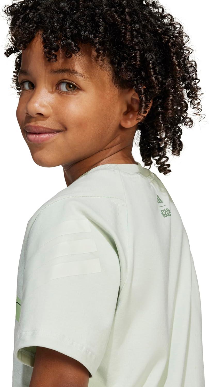 imageadidas Kids Star Wars Mandalorian TShirt SetLinen GreenCyber Metallic