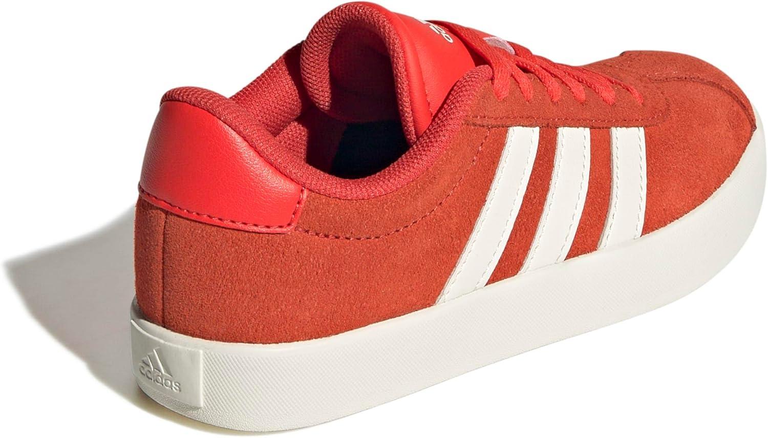 imageadidas Kids Vl Court 30 Skateboarding ShoesBright RedWhiteOff White