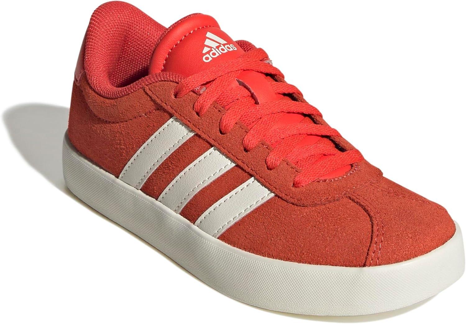 imageadidas Kids Vl Court 30 Skateboarding ShoesBright RedWhiteOff White