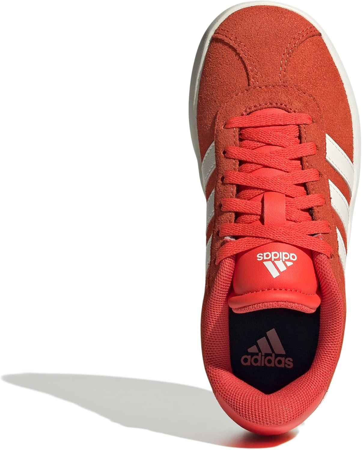 imageadidas Kids Vl Court 30 Skateboarding ShoesBright RedWhiteOff White