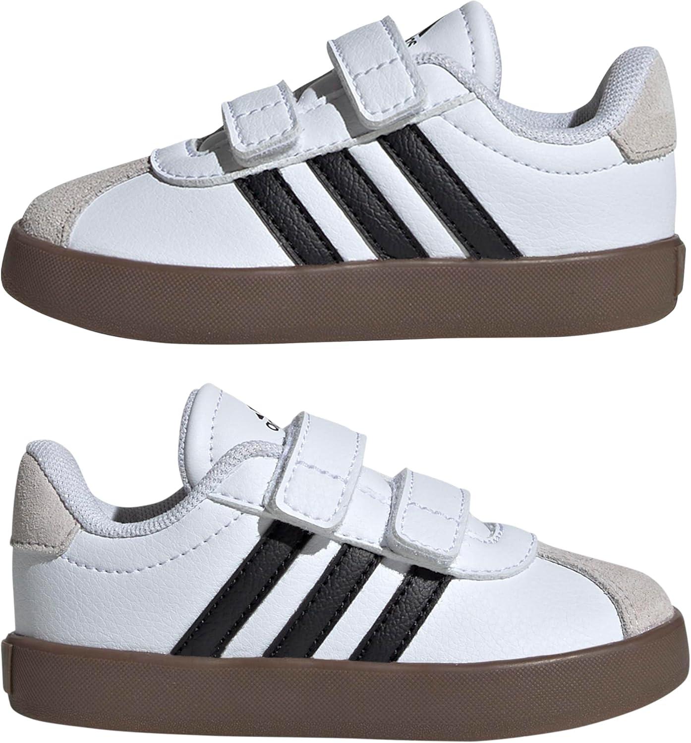 imageadidas Kids Vl Court 30 Skateboarding ShoesCloud White Core Black Grey One