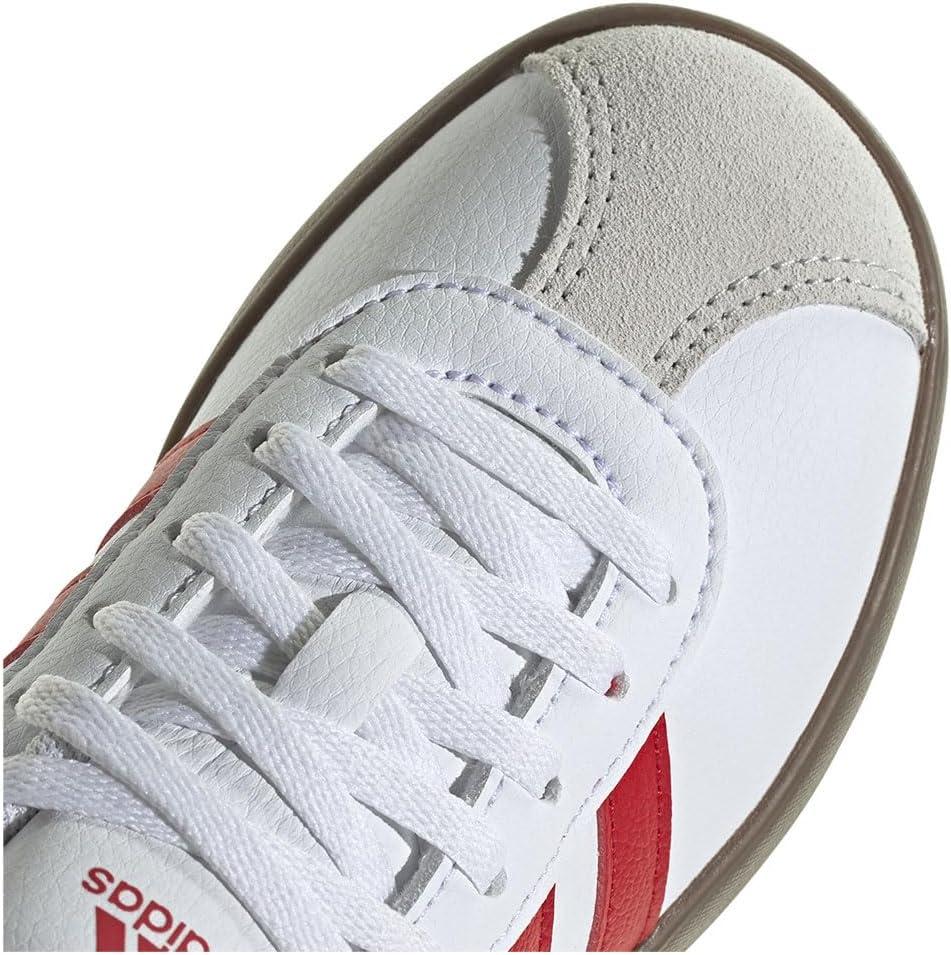 imageadidas Kids Vl Court 30 Skateboarding ShoesFtwr White Better Scarlet Grey One