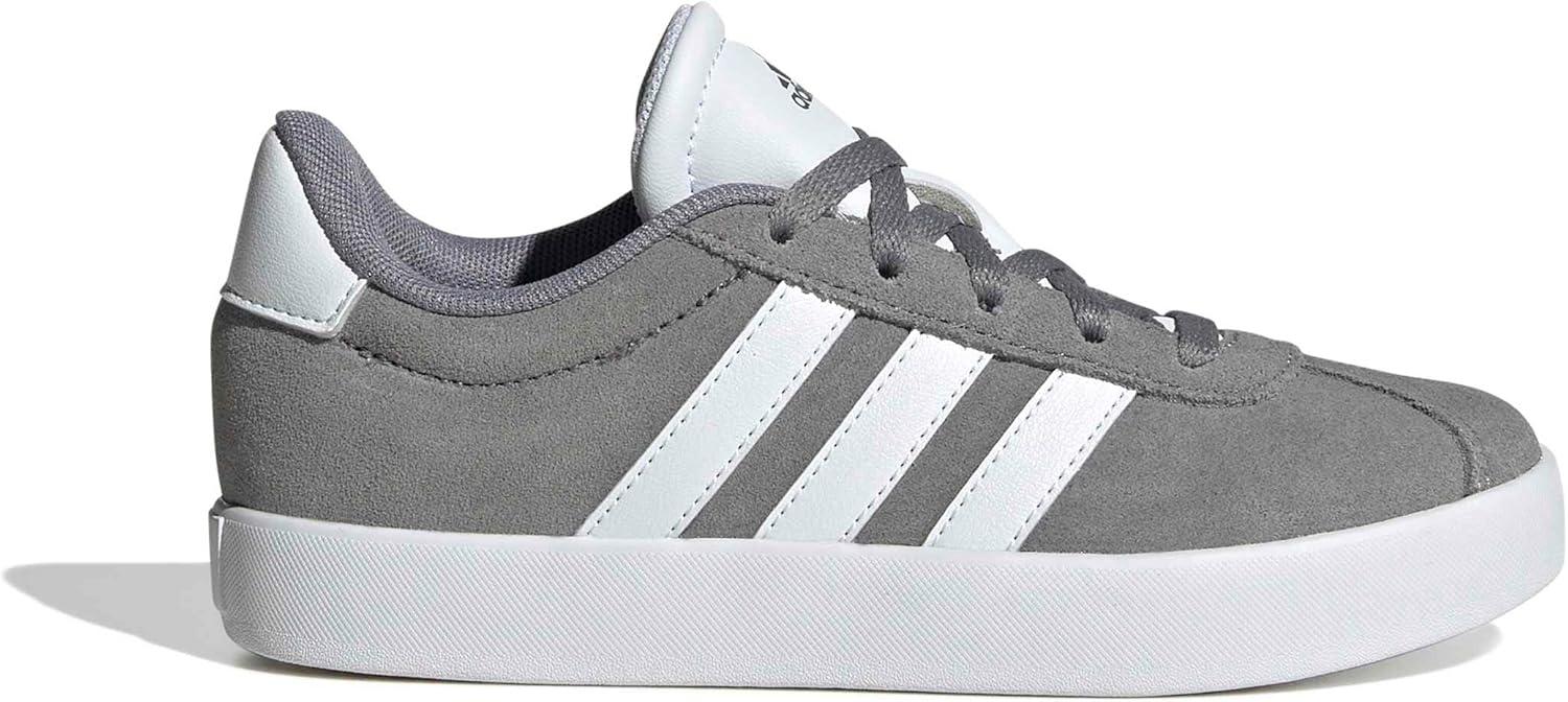 imageadidas Kids Vl Court 30 Skateboarding ShoesGrey Three Cloud White Grey Two