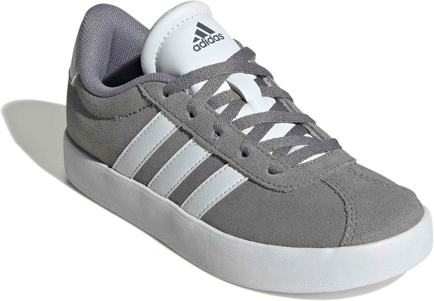 imageadidas Kids Vl Court 30 Skateboarding ShoesGrey Three Cloud White Grey Two