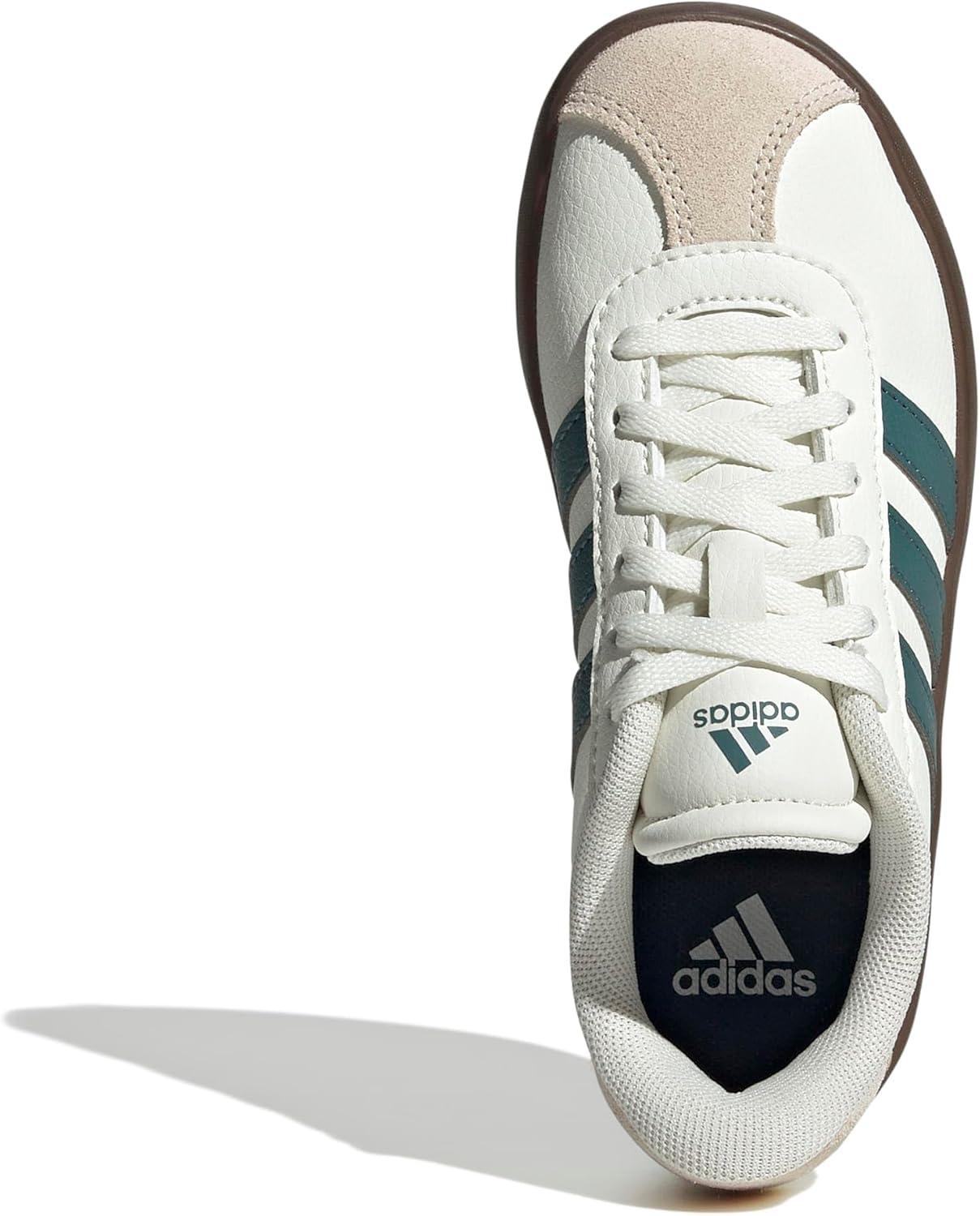 imageadidas Kids Vl Court 30 Skateboarding ShoesOff WhitePreloved TealWonder White