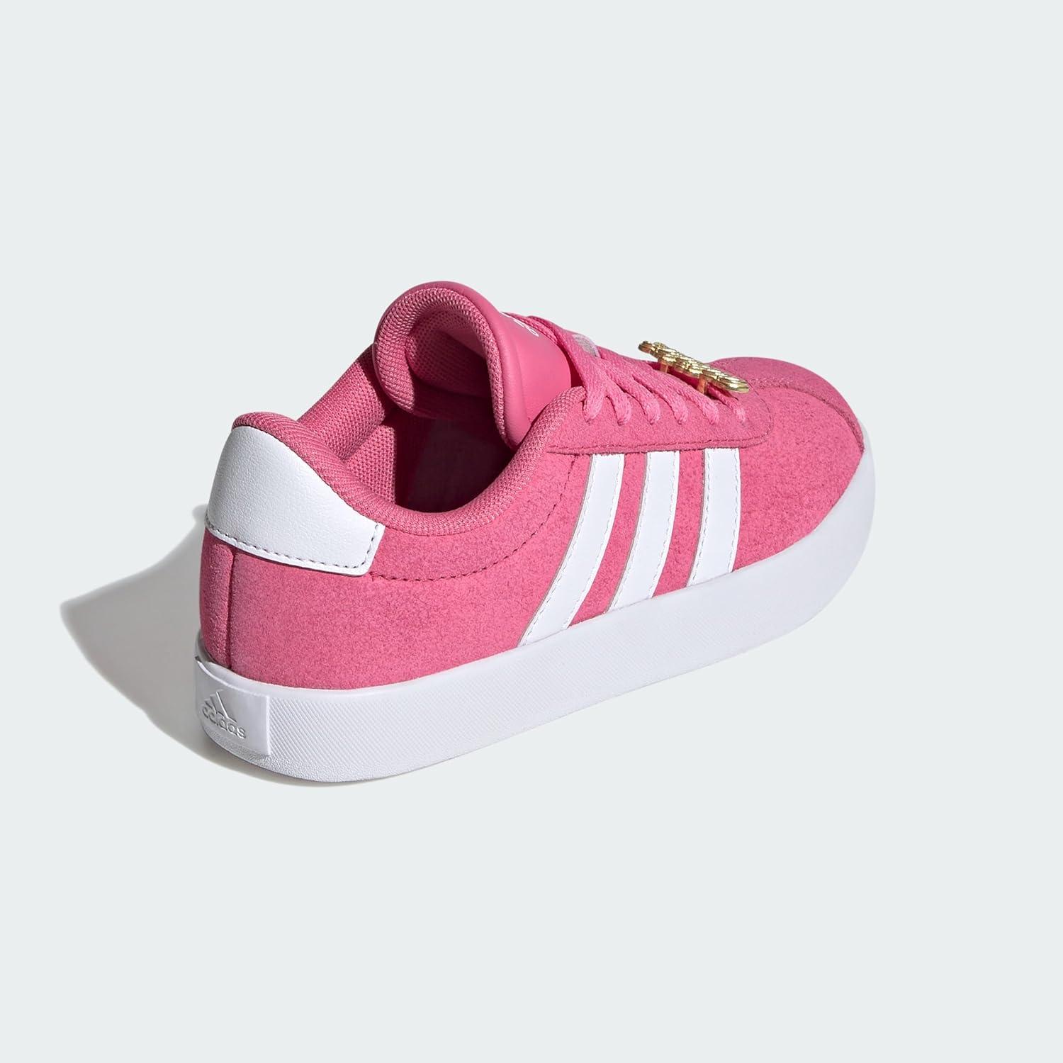 imageadidas Kids Vl Court 30 Skateboarding ShoesPink Fusion Cloud White Grey Four