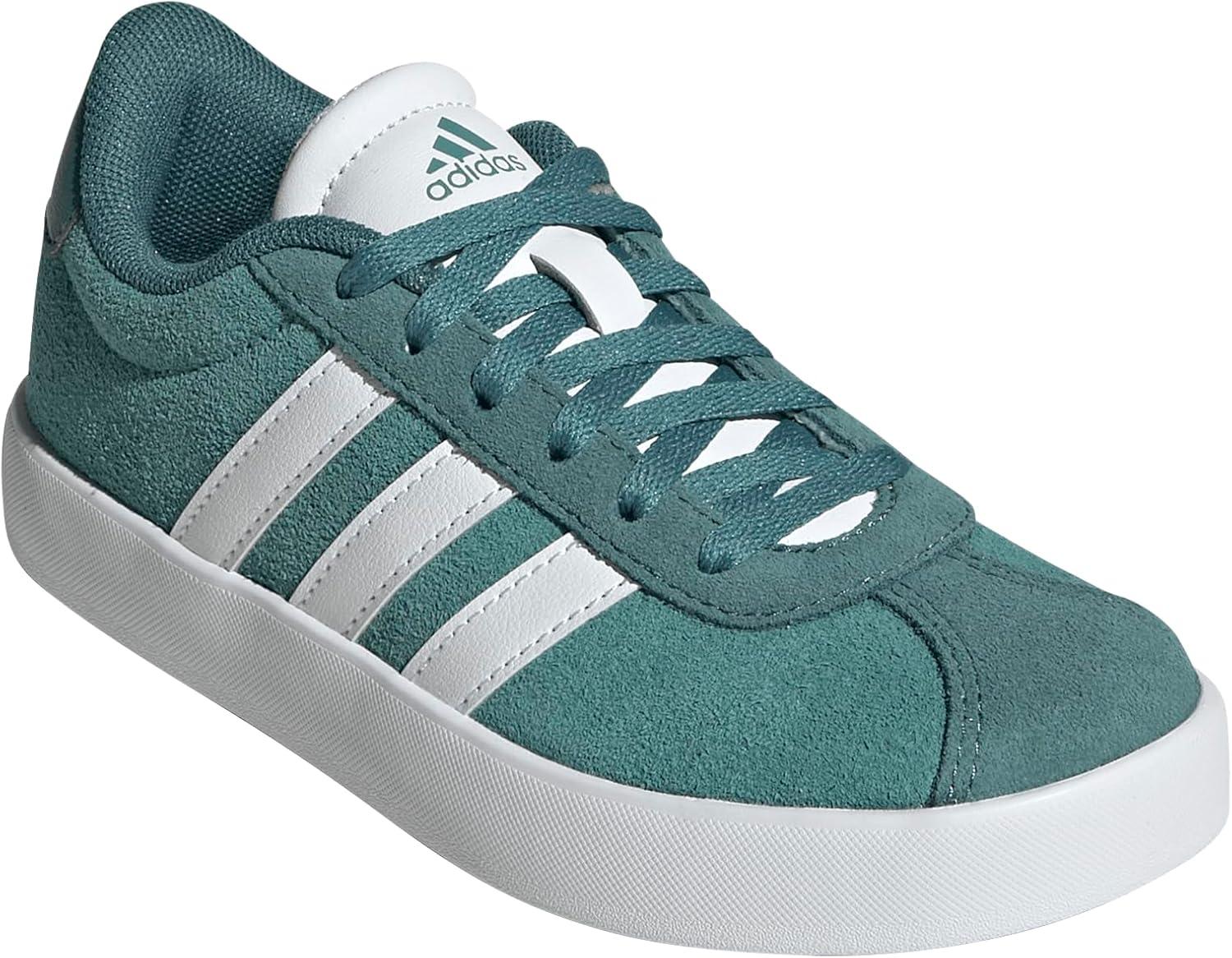 imageadidas Kids Vl Court 30 Skateboarding ShoesPowder TealWhitePreloved Teal