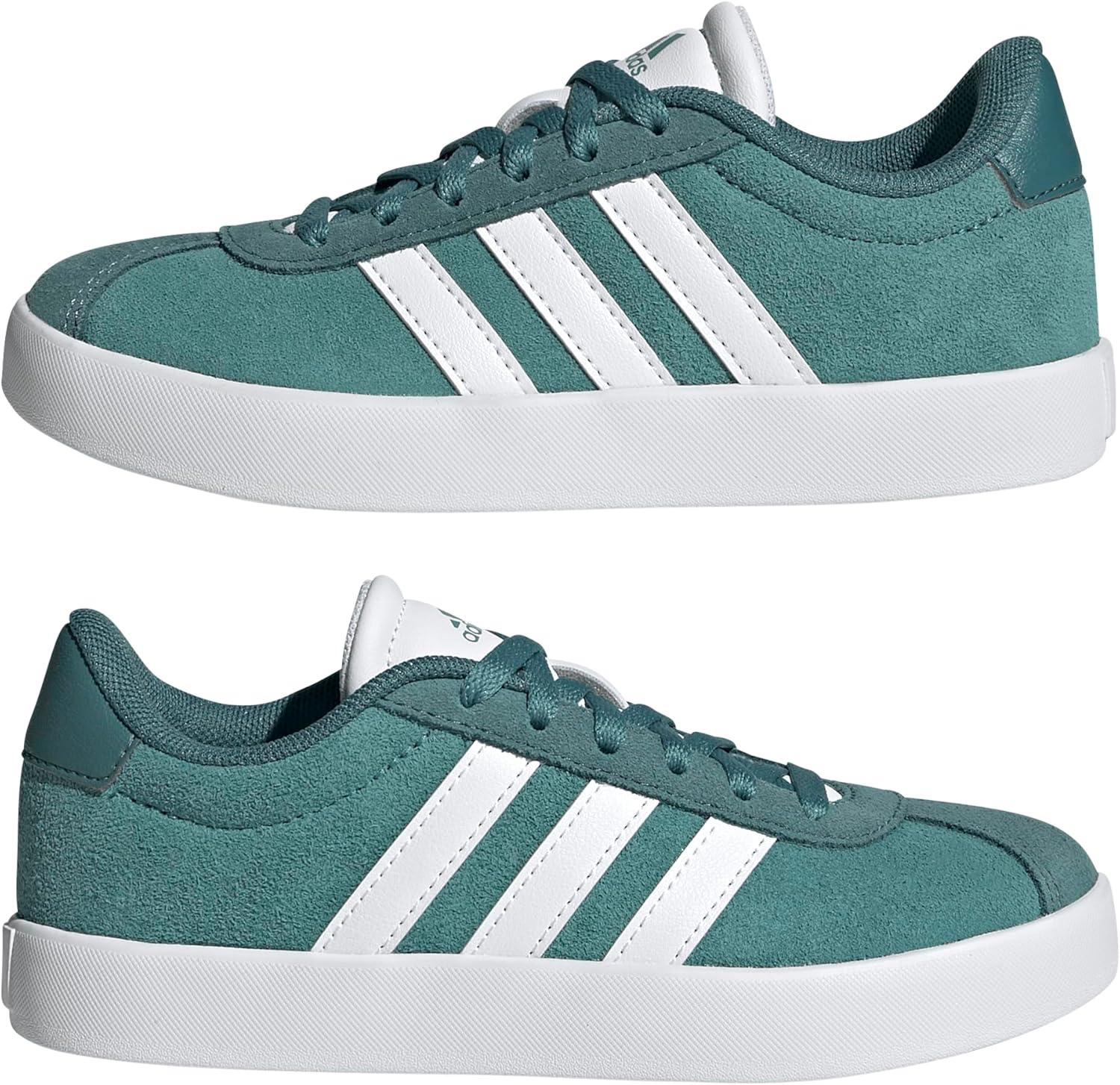 imageadidas Kids Vl Court 30 Skateboarding ShoesPowder TealWhitePreloved Teal