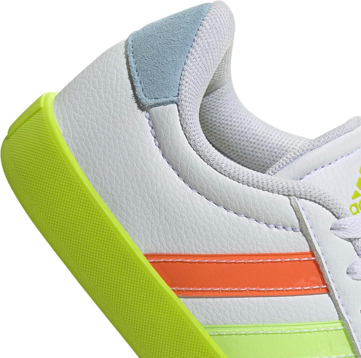 imageadidas Kids Vl Court 30 Skateboarding ShoesWhiteClear SkySolar Slime