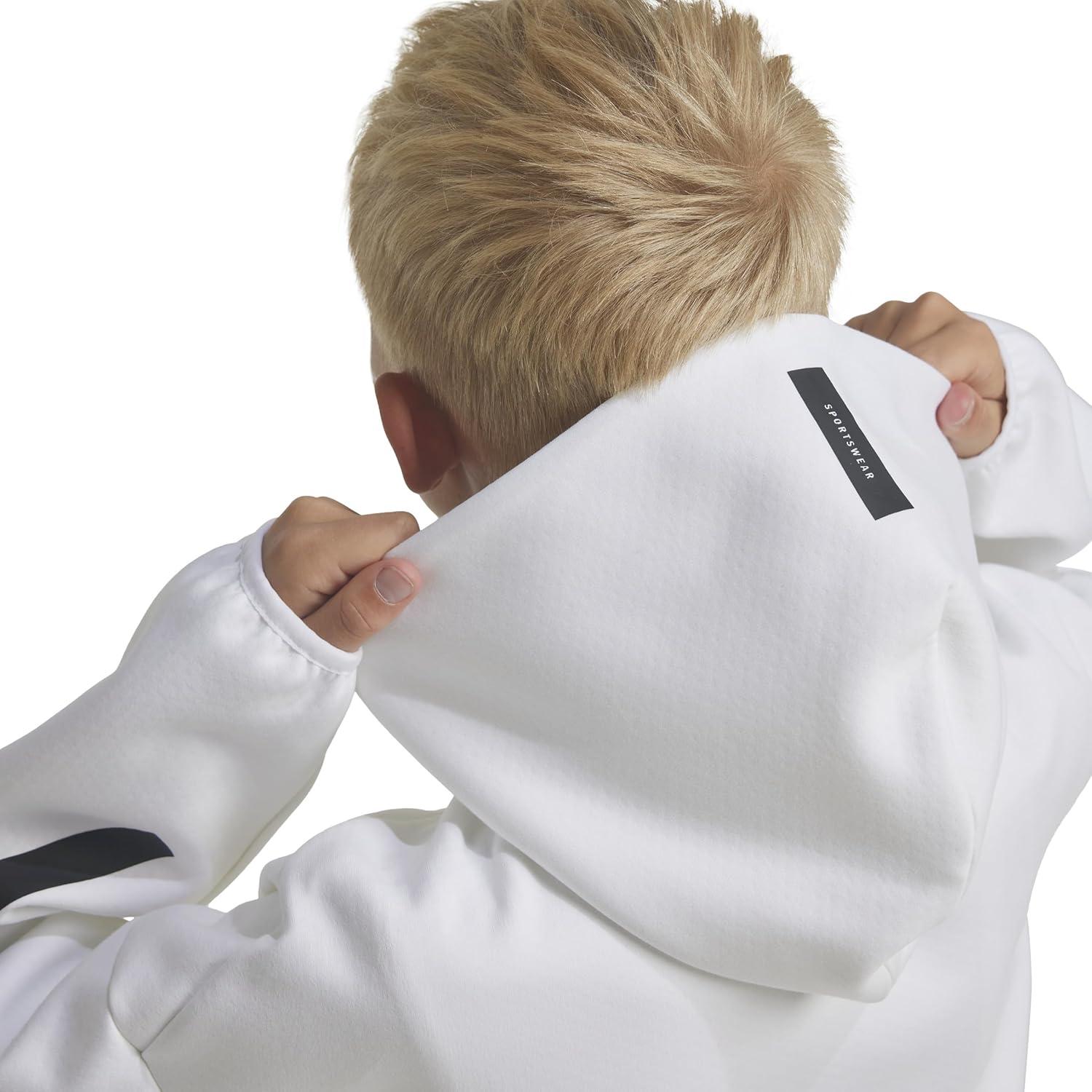 imageadidas Kids Zne Full Zip HoodieWhiteBlack