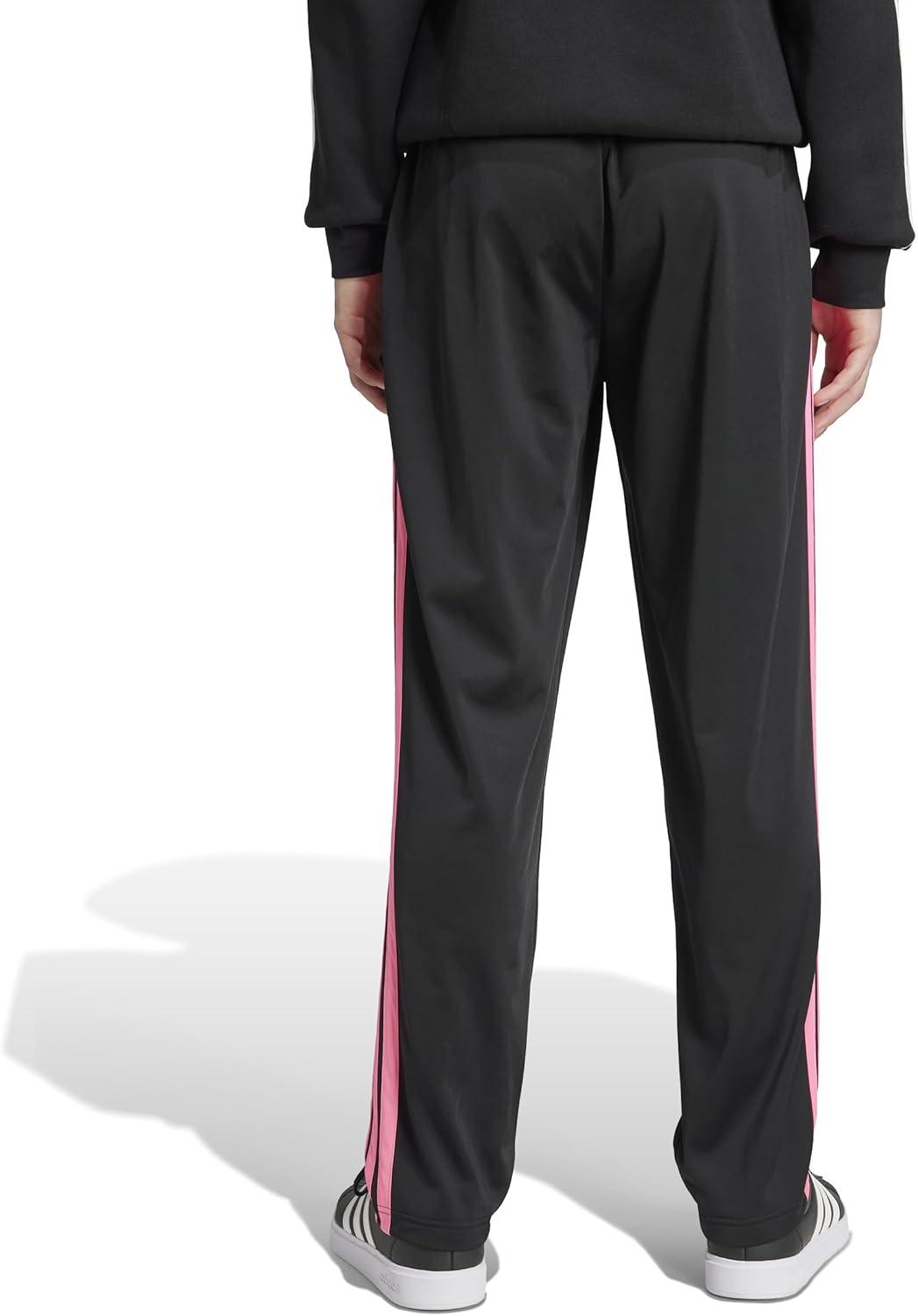 imageadidas Mens 3Stripes Tricot Open Hem Track PantsBlackPure Ruby