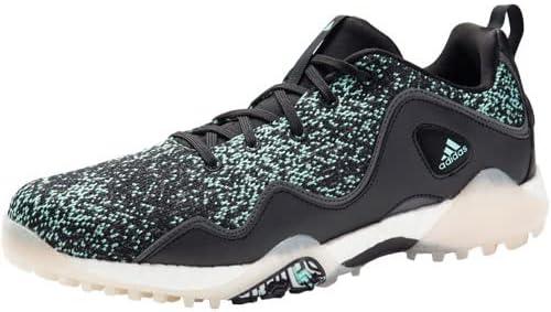 imageadidas Mens Codechaos 21 Primeblue Spikeless Golf ShoeCore BlackAcid MintGrey Six