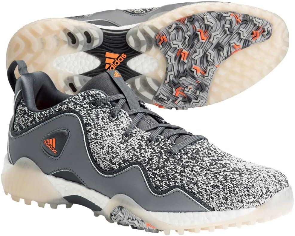imageadidas Mens Codechaos 21 Primeblue Spikeless Golf ShoeGrey FiveScreaming OrangeGrey Three