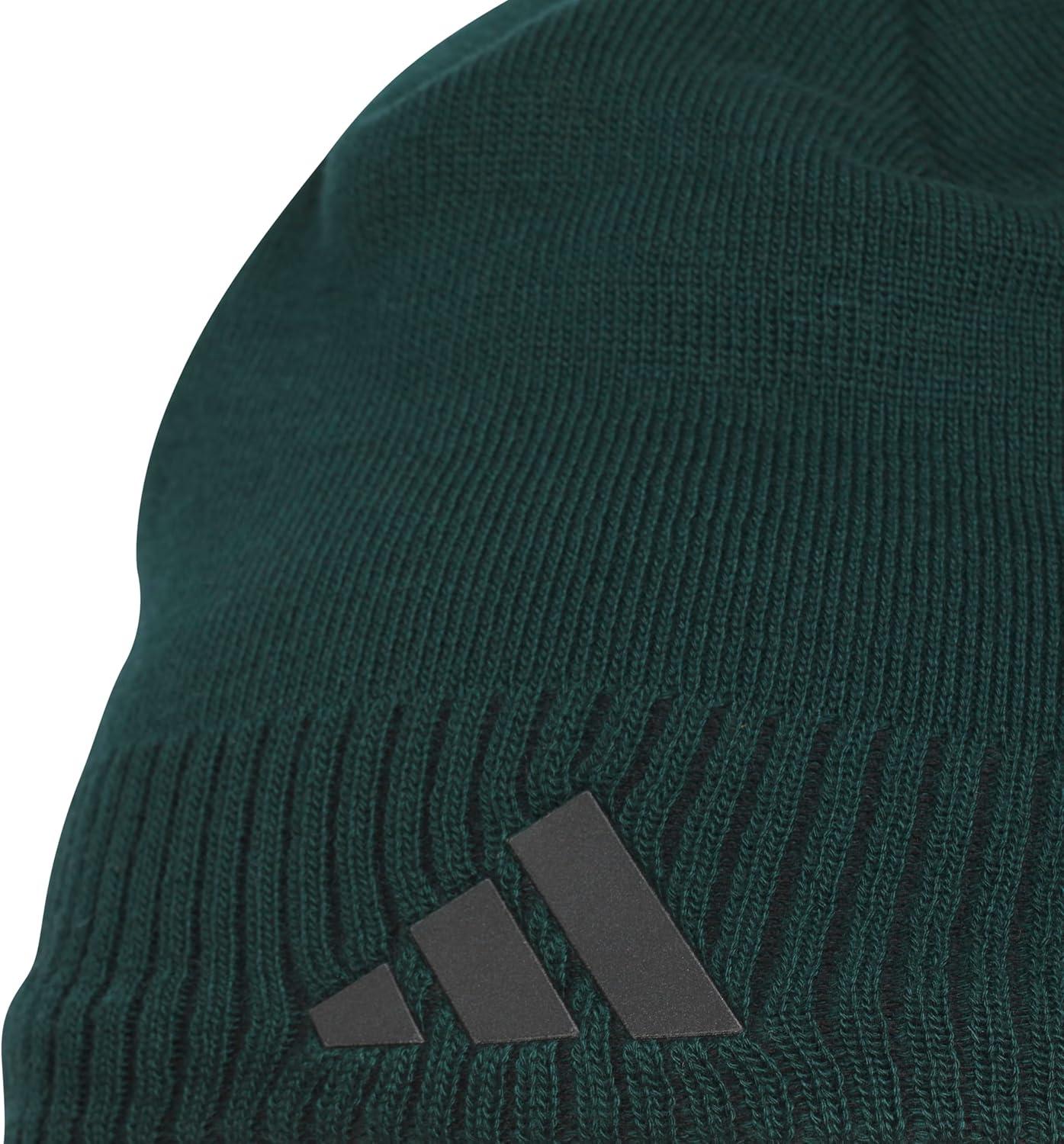 imageadidas Mens Creator Beanie Standard Fit Knit Winter Skull CapAurora Green IvyBlack30