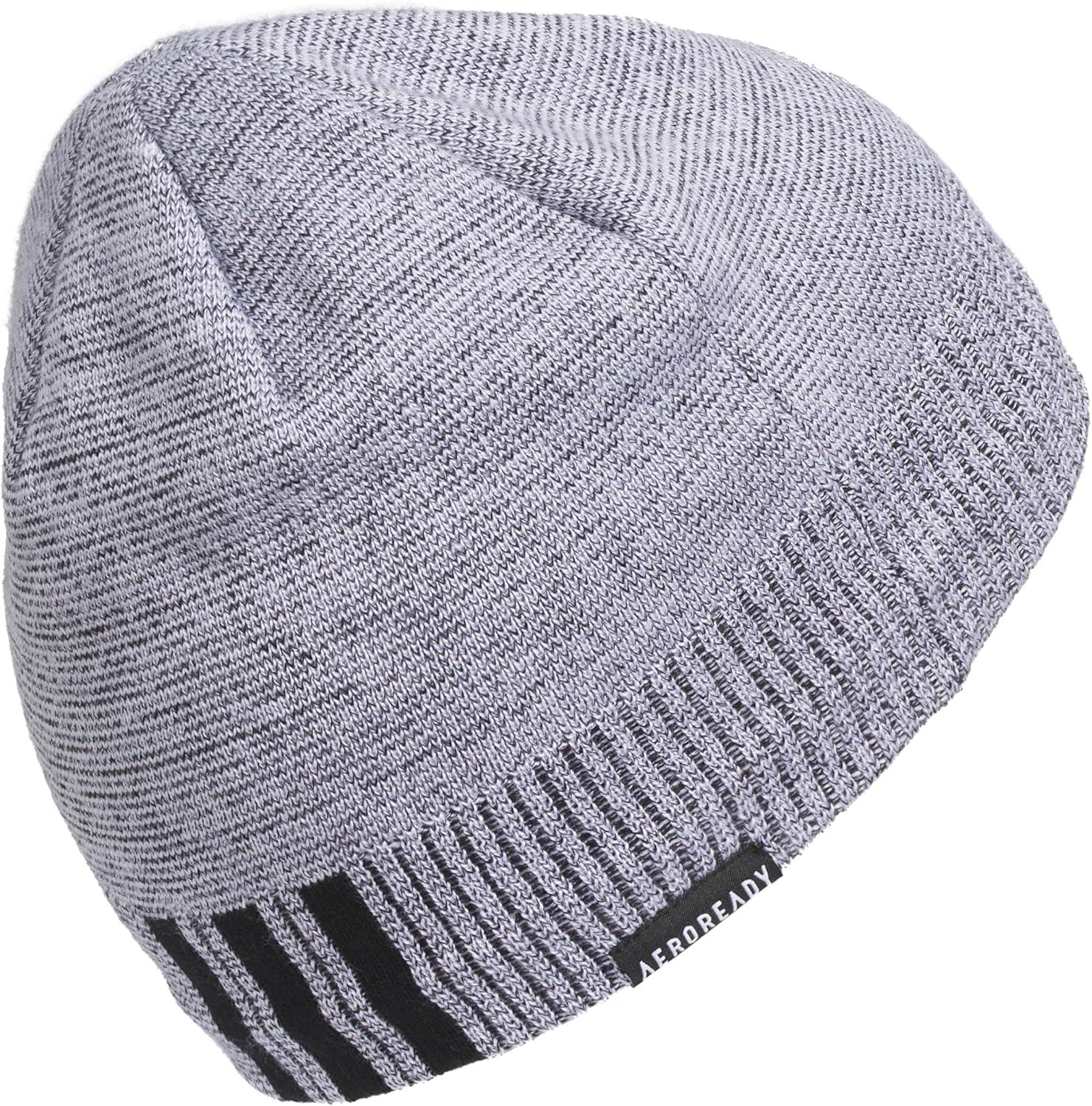 imageadidas Mens Creator Beanie Standard Fit Knit Winter Skull CapWhiteBlack