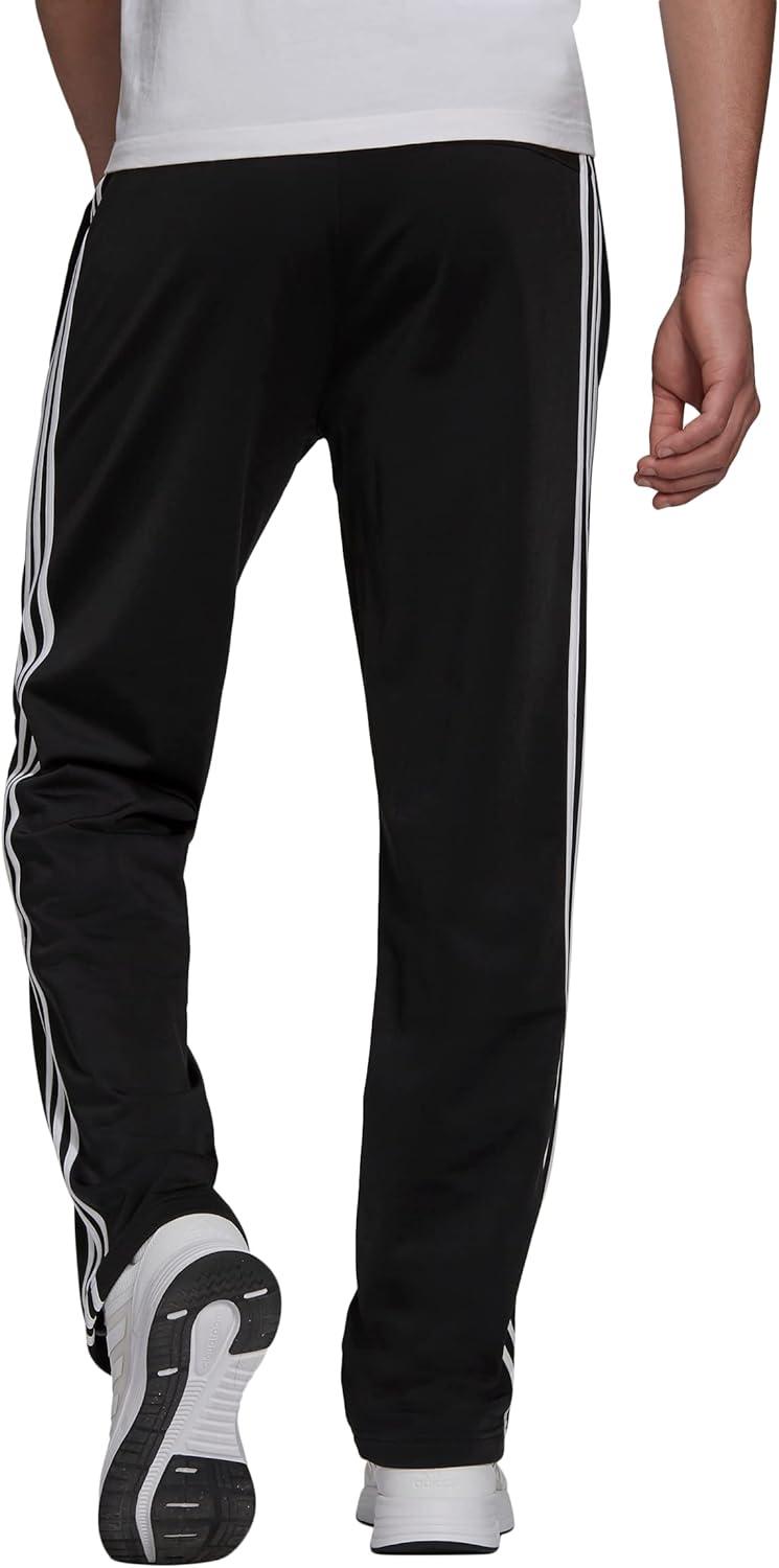 imageadidas Mens Essentials Warmup Open Hem 3stripes Tracksuit BottomsBlackWhite