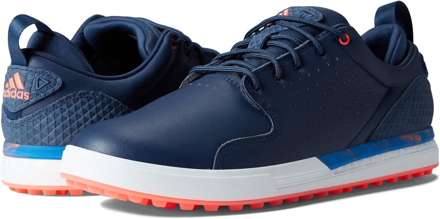 imageadidas Mens Flopshot Spikeless Golf ShoesCrew NavyBlue RushTurbo