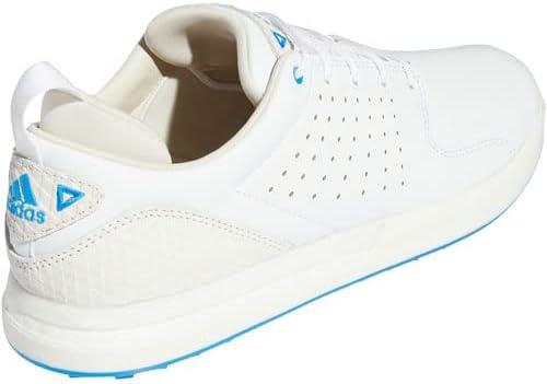 imageadidas Mens Flopshot Spikeless Golf ShoesFootwear WhiteGold MetallicBlue Rush