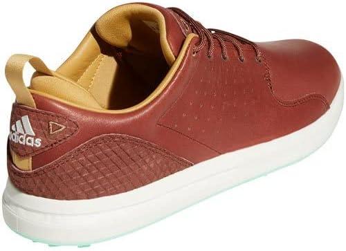 imageadidas Mens Flopshot Spikeless Golf ShoesTan BrownGolden BeigePulse Mint