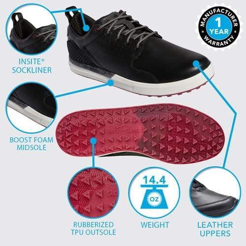 imageadidas Mens Flopshot Spikeless Golf ShoesTan BrownGolden BeigePulse Mint