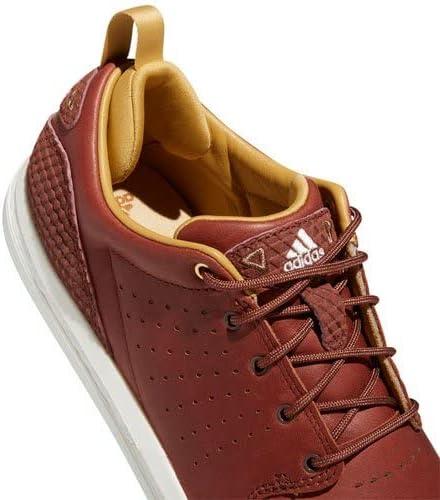 imageadidas Mens Flopshot Spikeless Golf ShoesTan BrownGolden BeigePulse Mint