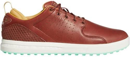 imageadidas Mens Flopshot Spikeless Golf ShoesTan BrownGolden BeigePulse Mint